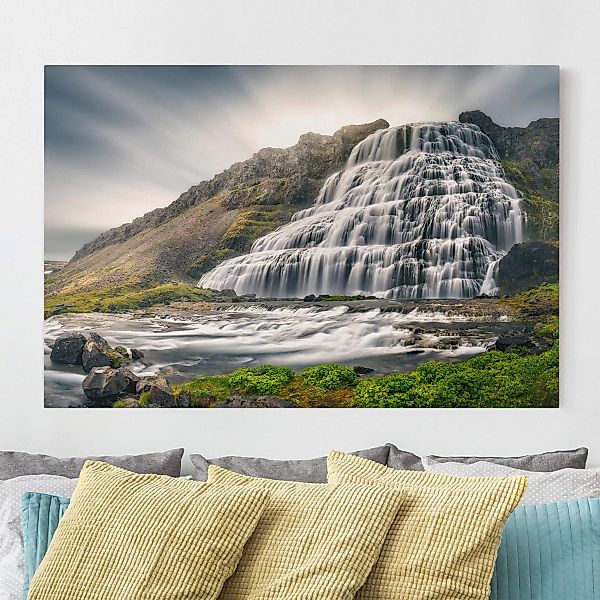 Leinwandbild Berg - Querformat Dynjandi Wasserfall günstig online kaufen