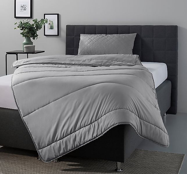 OTTO home Microfaserbettdecke + Microfaserkissen Clarra Spar Set, Decke + K günstig online kaufen