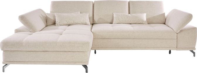 PLACES OF STYLE Ecksofa "Costello L-Form, B: 301 cm mit Sitztiefen-, Armtei günstig online kaufen