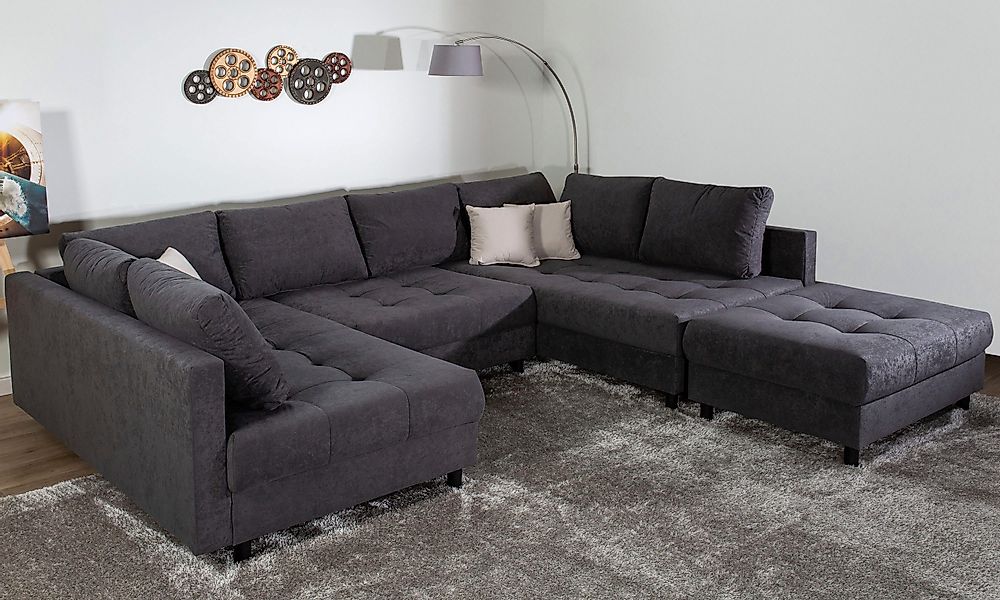 Home affaire Wohnlandschaft Toni U-Form, B: günstig online kaufen