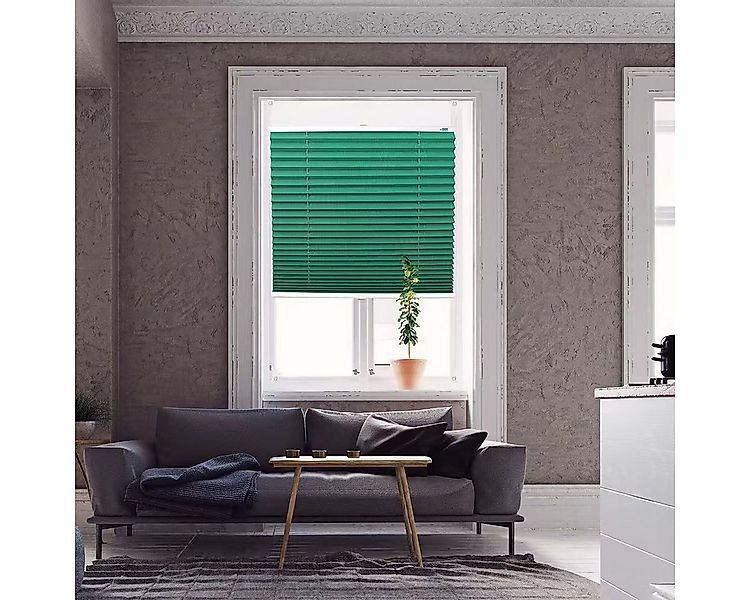 K-HOME Plissee Klemmfix Pisa, Lichtschutz, ohne Bohren, verspannt, Klemmfix günstig online kaufen