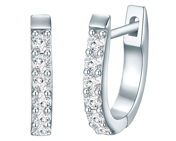 Trilani Paar Creolen silber, mit Zirkonia günstig online kaufen