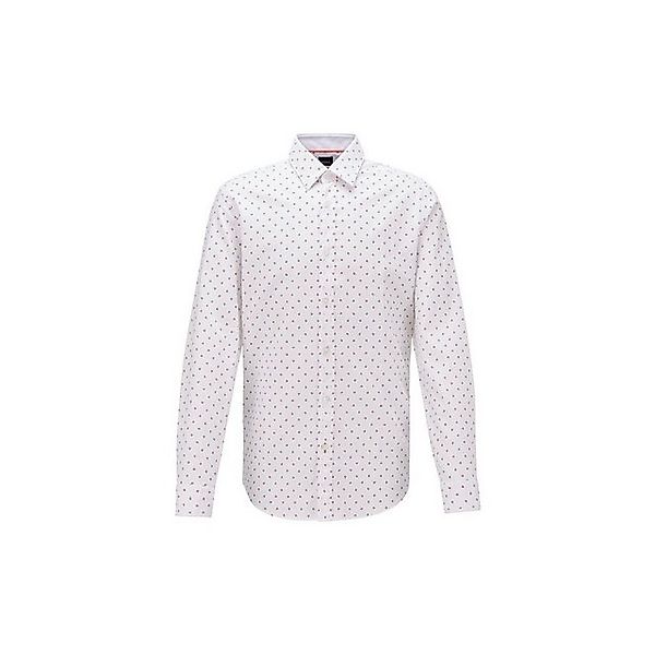 BOSS Langarmhemd Herren Langarm Freizeithemd für Herren in weiß (1-tlg) günstig online kaufen