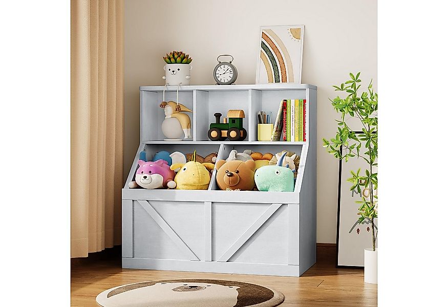 GarveeMore Kinderregal Bücherregal Kinder Spielzeugregal 90x42x92cm günstig online kaufen