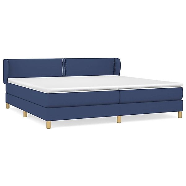 vidaXL Boxspringbett mit Matratze Blau 200x200 cm Stoff 3126755 günstig online kaufen