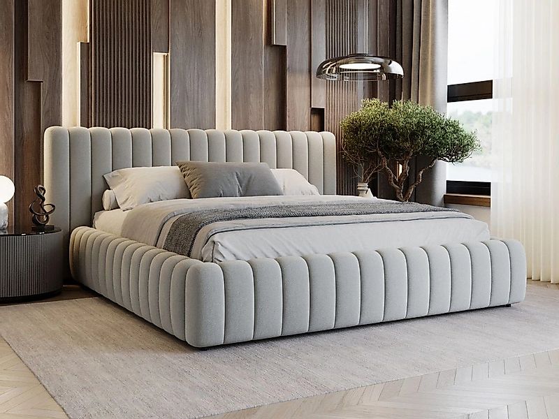 GrainGold Polsterbett mit Bettkästen BLISS, Modern Bett mit Kopfteil - 200x günstig online kaufen