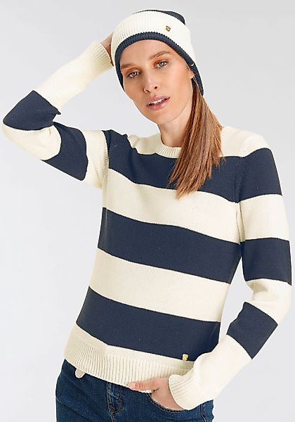DELMAO Rundhalspullover, (Set, 2 tlg., Pullover + Mütze), mit passender Müt günstig online kaufen