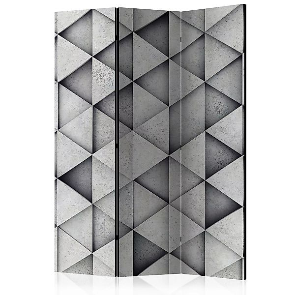 3-teiliges Paravent - Grey Triangles [room Dividers] günstig online kaufen