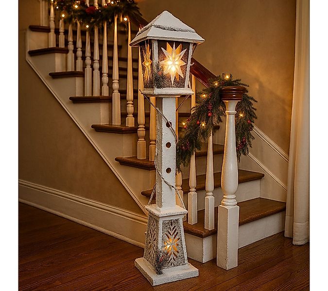 abc HOME LED Laterne Weihnachten, batteriebetrieben, Groß, 108 cm H, LED fe günstig online kaufen