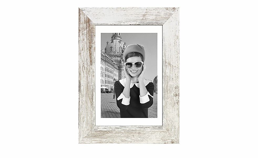 Bilderrahmen 21x30 cm  Hollywood ¦ weiß ¦ Massivholz,Holz ¦ Maße (cm): B: 2 günstig online kaufen