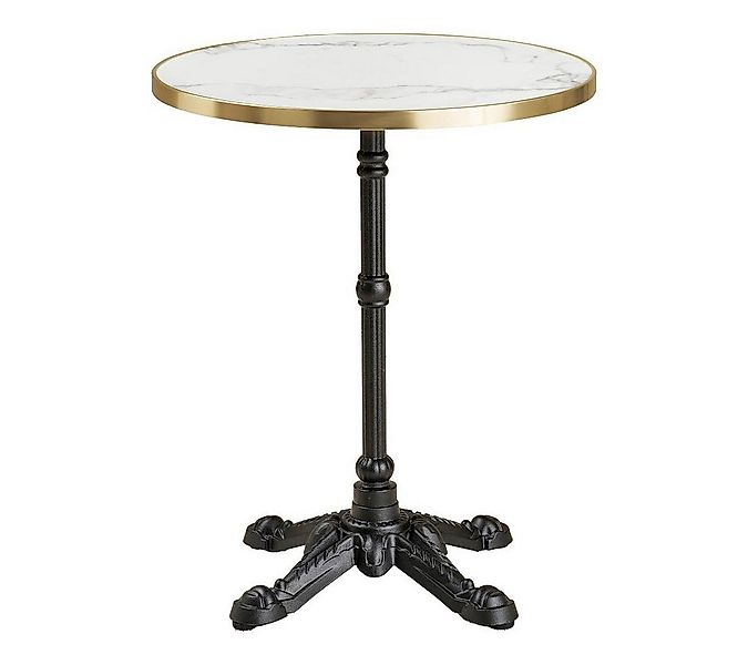 ebuy24 Bistrotisch Trine CaféTisch Ø60cm Marmor Dekor weiß. günstig online kaufen