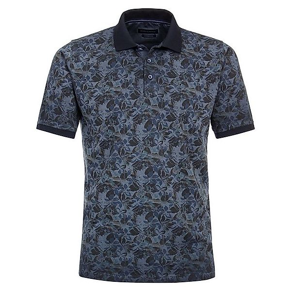 CASAMODA Poloshirt Große Größen Herren Poloshirt Floralmuster graublau-brau günstig online kaufen