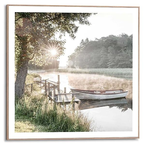 Wandbild RISE and SHINE Slim Frame Wood ca. 50x50 cm SMF92933 günstig online kaufen