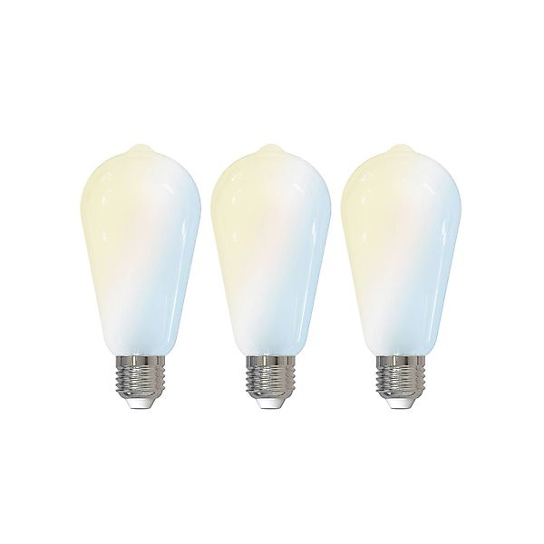 Prios LED-E27-Leuchtmittel ST64 7W WLAN matt 3er günstig online kaufen