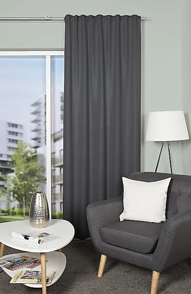 HOME WOHNIDEEN Gardine "OXFORD" Multifunktionsband 1 Stk. tlg. blickdicht günstig online kaufen