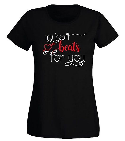 G-graphics T-Shirt Damen T-Shirt - My Heart beats for you mit trendigem Fro günstig online kaufen