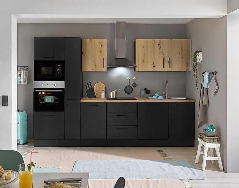 BASIC by Balculina Küchenzeile "Turin" Breite 310 cm, wahlweise mit E-Gerät günstig online kaufen