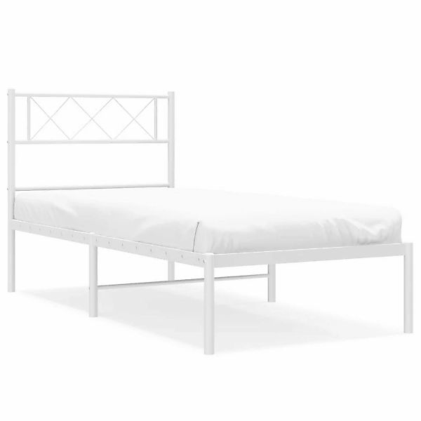 vidaXL Bett Bettgestell mit Kopfteil Metall günstig online kaufen