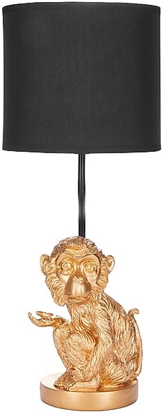 BRUBAKER Nachttischlampe Tischleuchte Kleines Äffchen Gold, günstig online kaufen