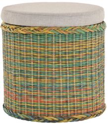 Krines Home Wäschekorb Rattan Sitzhocker mit günstig online kaufen