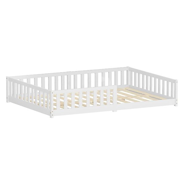ML-Design Kinderbett 140x200 cm Weiß aus Kiefernholz mit Lattenrost günstig online kaufen