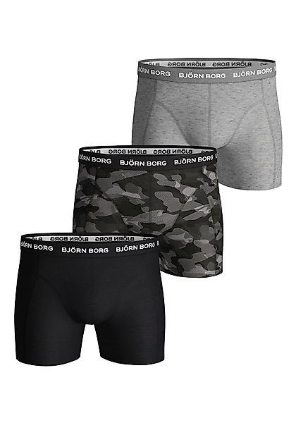 Björn Borg Shorts 3er-Pack Grau Schwarz - Größe M günstig online kaufen
