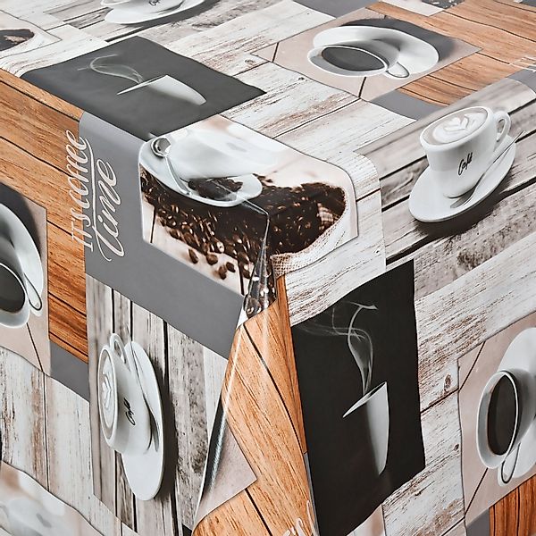 Moderno Tischdecke Wachstuch Tischdecke abwaschbar Kaffee-Motiv günstig online kaufen