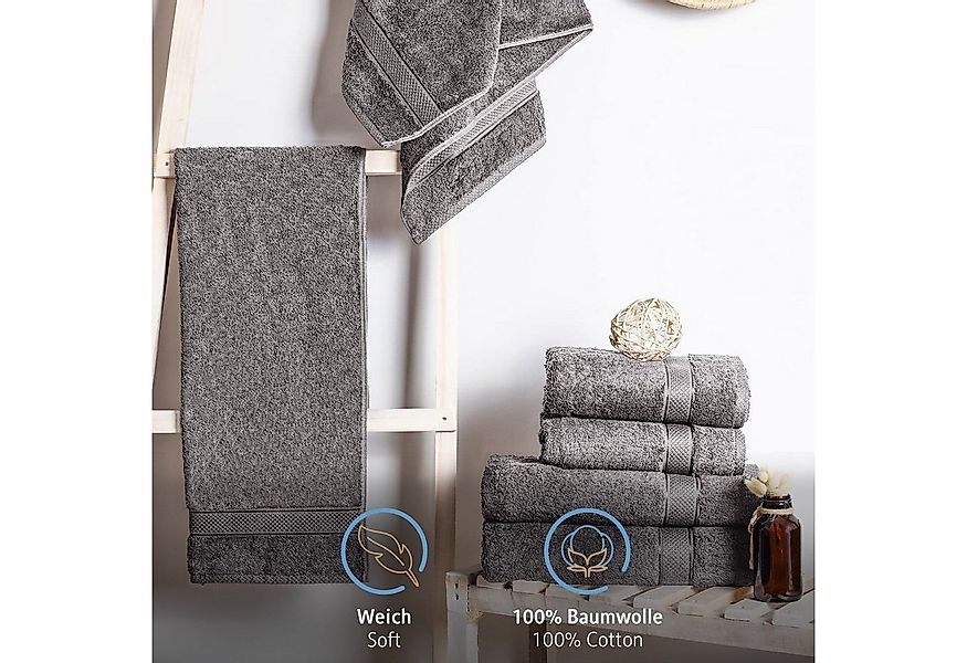 Komfortec Handtuch Set 50x100 cm aus 100 % Baumwolle, Frottee (Packung, 8-S günstig online kaufen