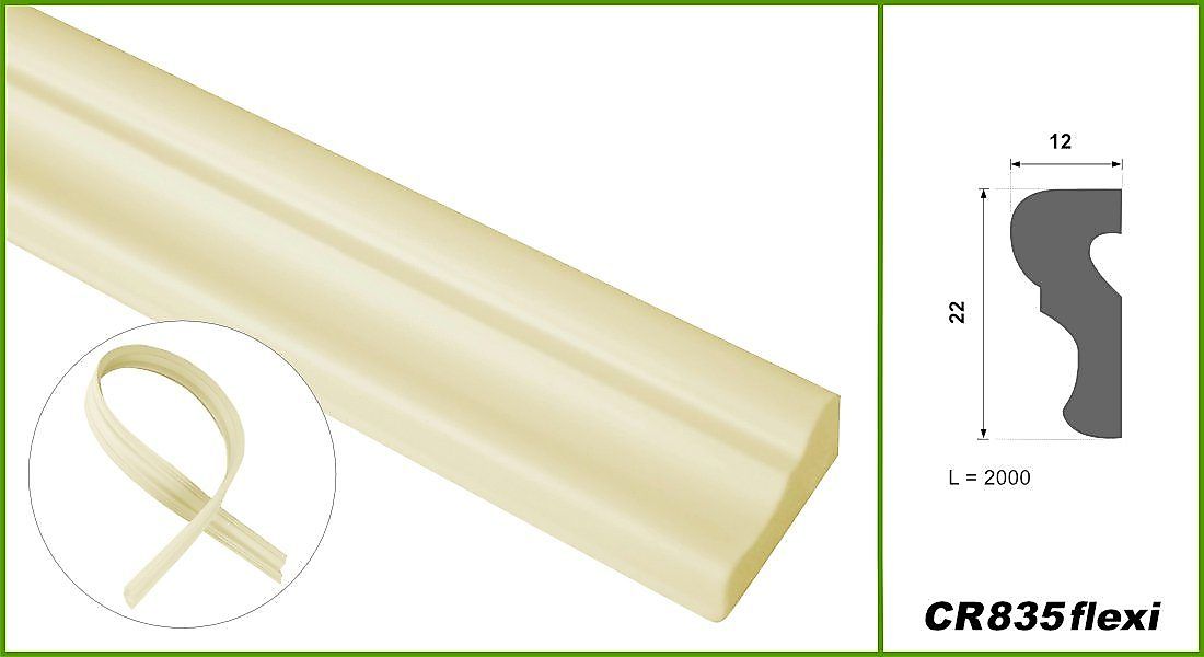 Hexim Stuckleiste CR835 flexi, 2 Meter günstig online kaufen