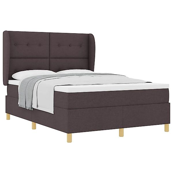 vidaXL Boxspringbett mit Matratze Dunkelgrau 90x190 cm Dunkelbraun 3340756 günstig online kaufen