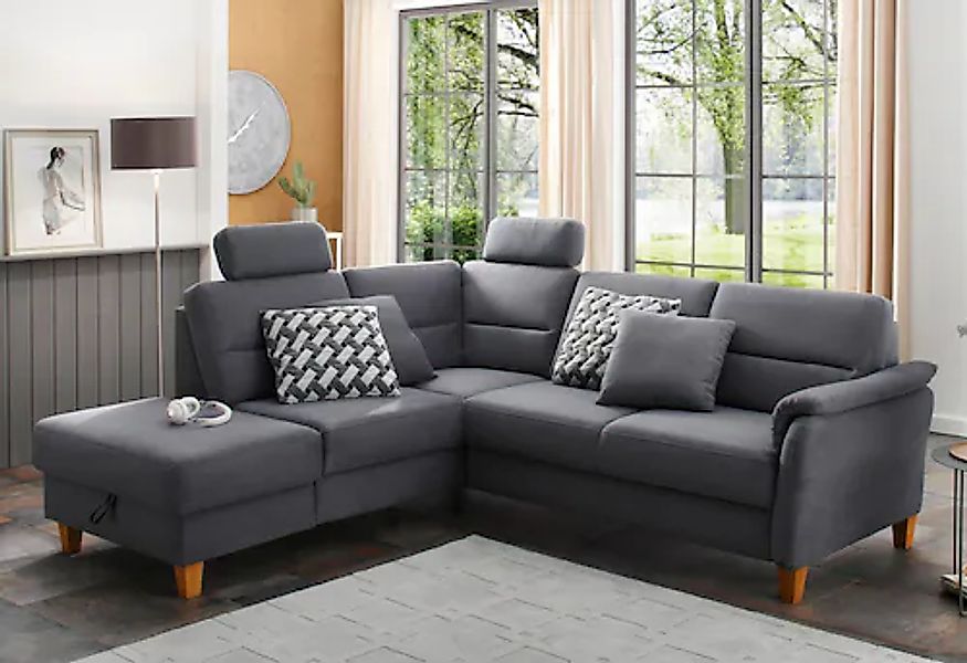 Home affaire Ecksofa »Palmera L-Form, B: 236 cm« optional Bettfunktion & Be günstig online kaufen