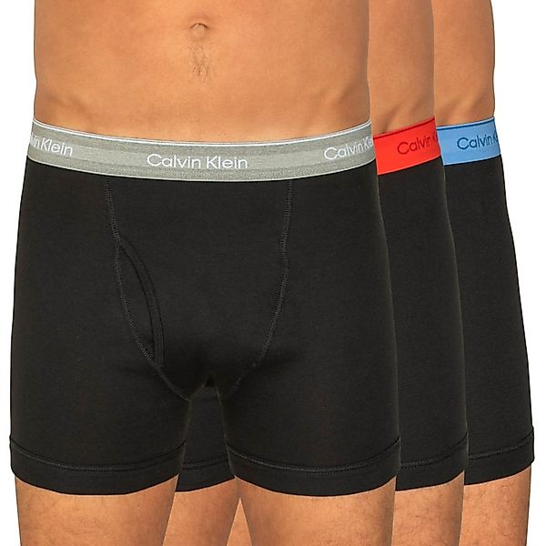 Calvin Klein 3-er Set Trunks Schwarz mit abgesetztem Webbund günstig online kaufen