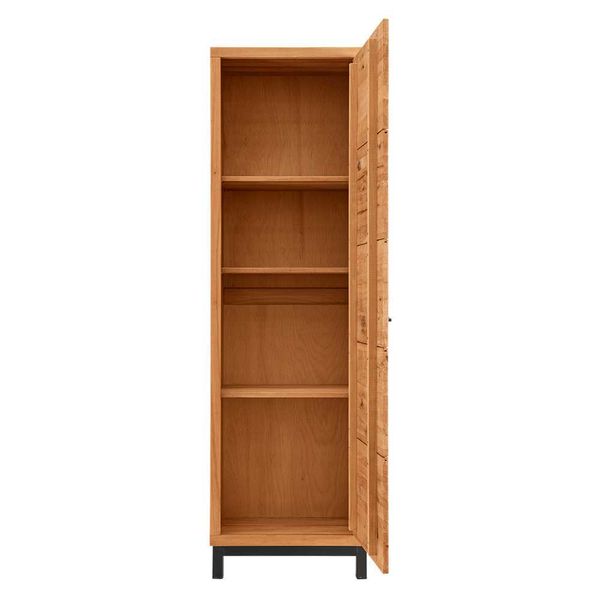 Massivholzschrank in Kernbuchefarben 200 cm hoch - 60 cm breit günstig online kaufen