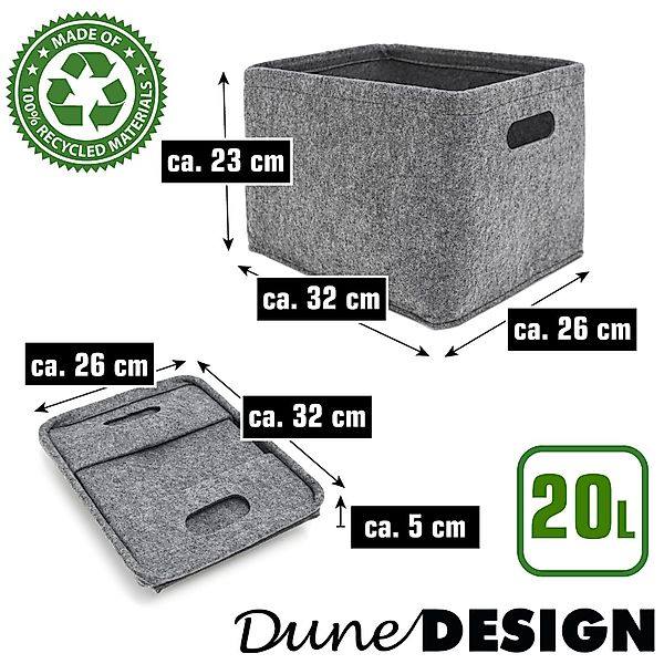 DuneDesign Aufbewahrungskorb 2er Set - 33x26x23 günstig online kaufen