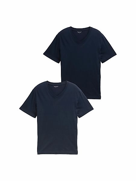 TOM TAILOR T-Shirt, (Packung, 2 tlg.), mit V-Ausschnitt, Doppelpack günstig online kaufen