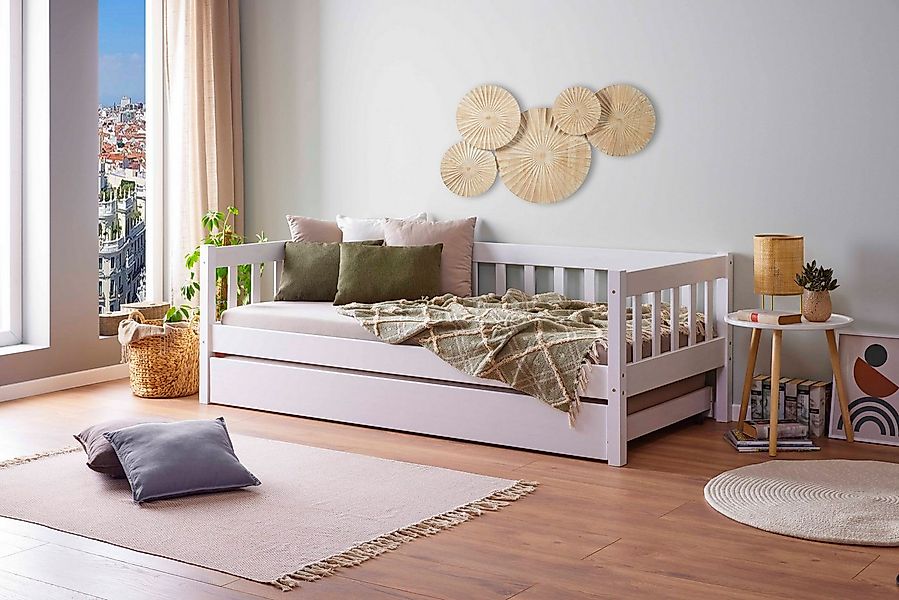 Inter Link Einzelbett Sintro, Massivholzbett im Landhausstil, Sofabett, Tag günstig online kaufen