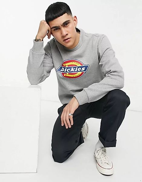 Dickies – Sweatshirts mit kultigem Hufeisen-Logo in Grau günstig online kaufen