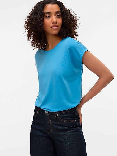 Vero Moda Rundhalsshirt "VMAVA PLAIN SS TOP GAJRS NOOS" günstig online kaufen