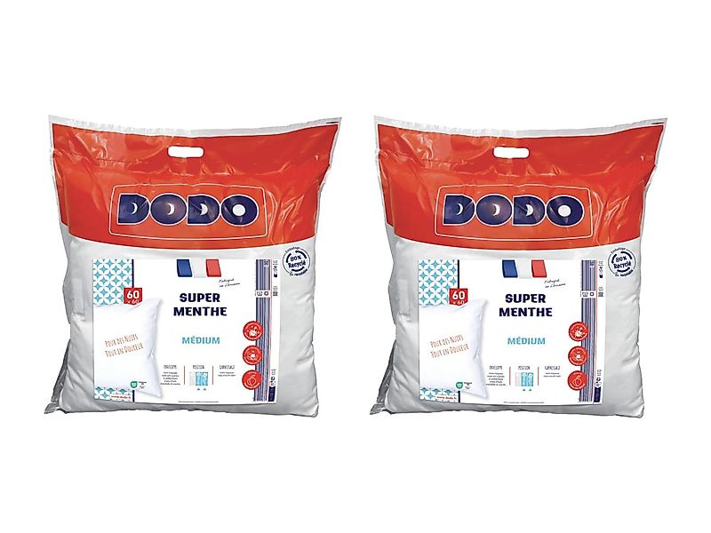 Anti-Milben-Kopfkissen DODO 2er-Set - natürlich - 60 x 60 cm - MENTHOL PROT günstig online kaufen