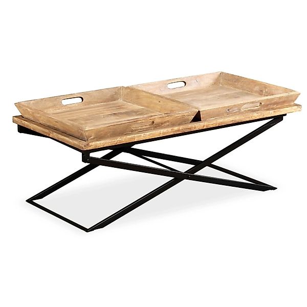 Couchtisch Mangoholz Massiv 110 X 55 X 42 Cm günstig online kaufen