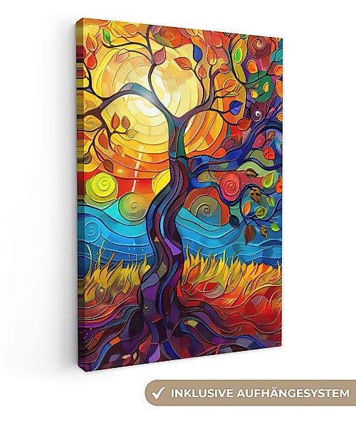 OneMillionCanvasses® Leinwandbild Baum - Sonne - günstig online kaufen