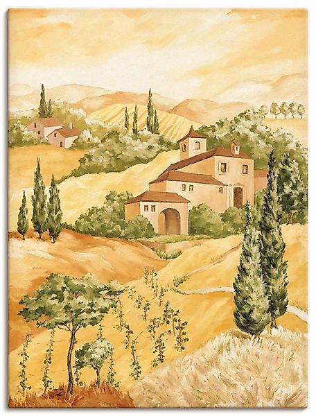 Artland Leinwandbild »hellbraune Landschaft« Europa 1 Stk. tlg. auf Keilrah günstig online kaufen