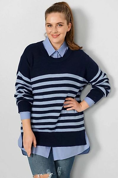 Sara Lindholm Strickpullover Pullover oversized Ringel Langarm günstig online kaufen