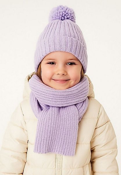 MINOTI Mütze & Schal Bommelmütze mit Umschlag und Schal (2 tlg) Mütze mit B günstig online kaufen
