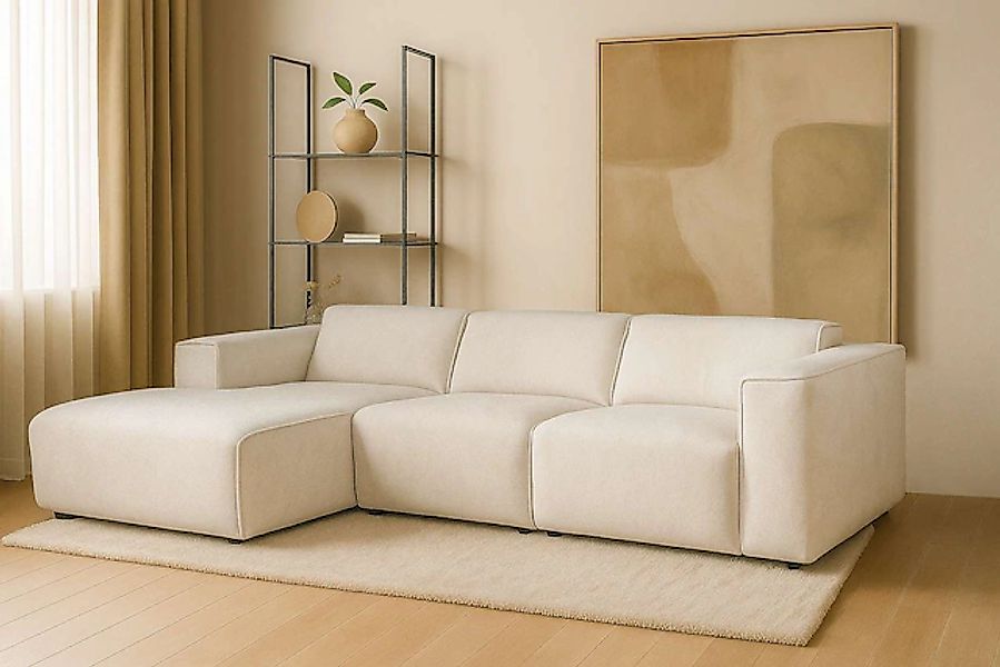 Home affaire Ecksofa »Noord mit Kedernaht, Breite 281 cm, L-Form« Cord, Str günstig online kaufen