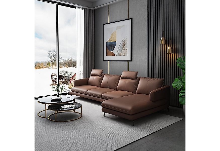 Xlmoebel Ecksofa Neues modernes Ecksofa in L-Form aus Leder für das Wohnzim günstig online kaufen