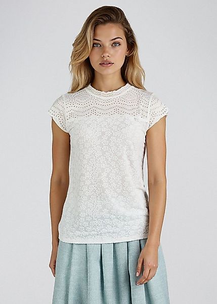 Spieth & Wensky Trachtenbluse Helena spitzenförmiger Wellensaum günstig online kaufen