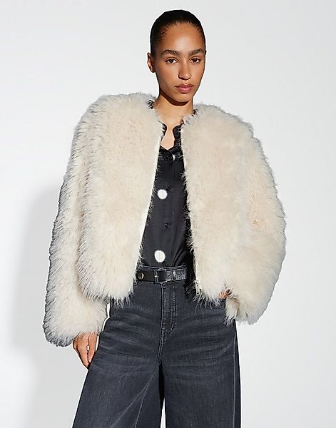 OPUS Kurzjacke HETI Regular voluminöse Kurzjacke in Felloptik günstig online kaufen