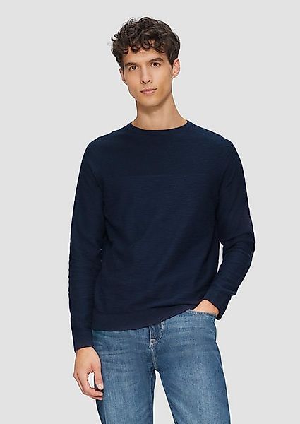s.Oliver Strickpullover Raglan-Strickpullover mit Flammgarnstruktur günstig online kaufen