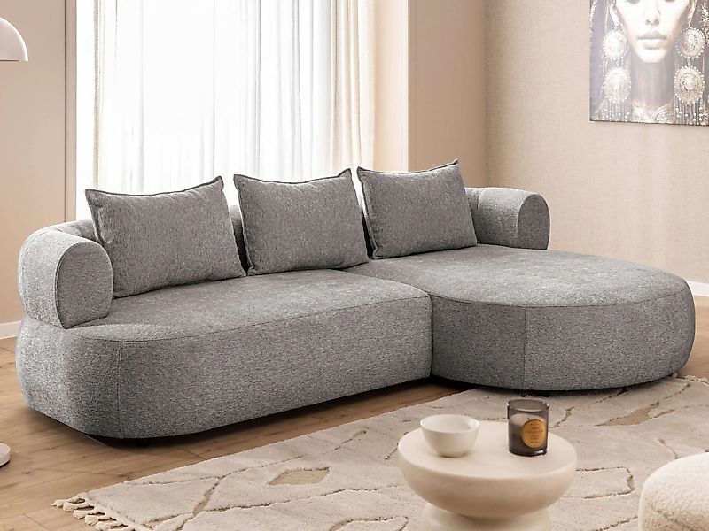 Home affaire Ecksofa "LUSSAC L-Form Design-Sofa mit Zierkissen, Maße B/T/H: günstig online kaufen